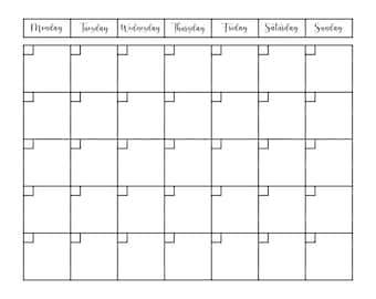 Weekly Planner Template Svg, Blank Weekly Calendar Svg. Vector Cut file for Cricut, Silhouette, Pdf Png Eps Dxf, Decal, Sticker, Vinyl, Pin.