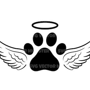 Huisdier Memorial Svg, huisdier verlies Svg, Cat Memorial Svg, Paw Print Vector Cut bestand voor Cricut, silhouet, Pdf Png Eps Dxf, sticker, sticker, vinyl