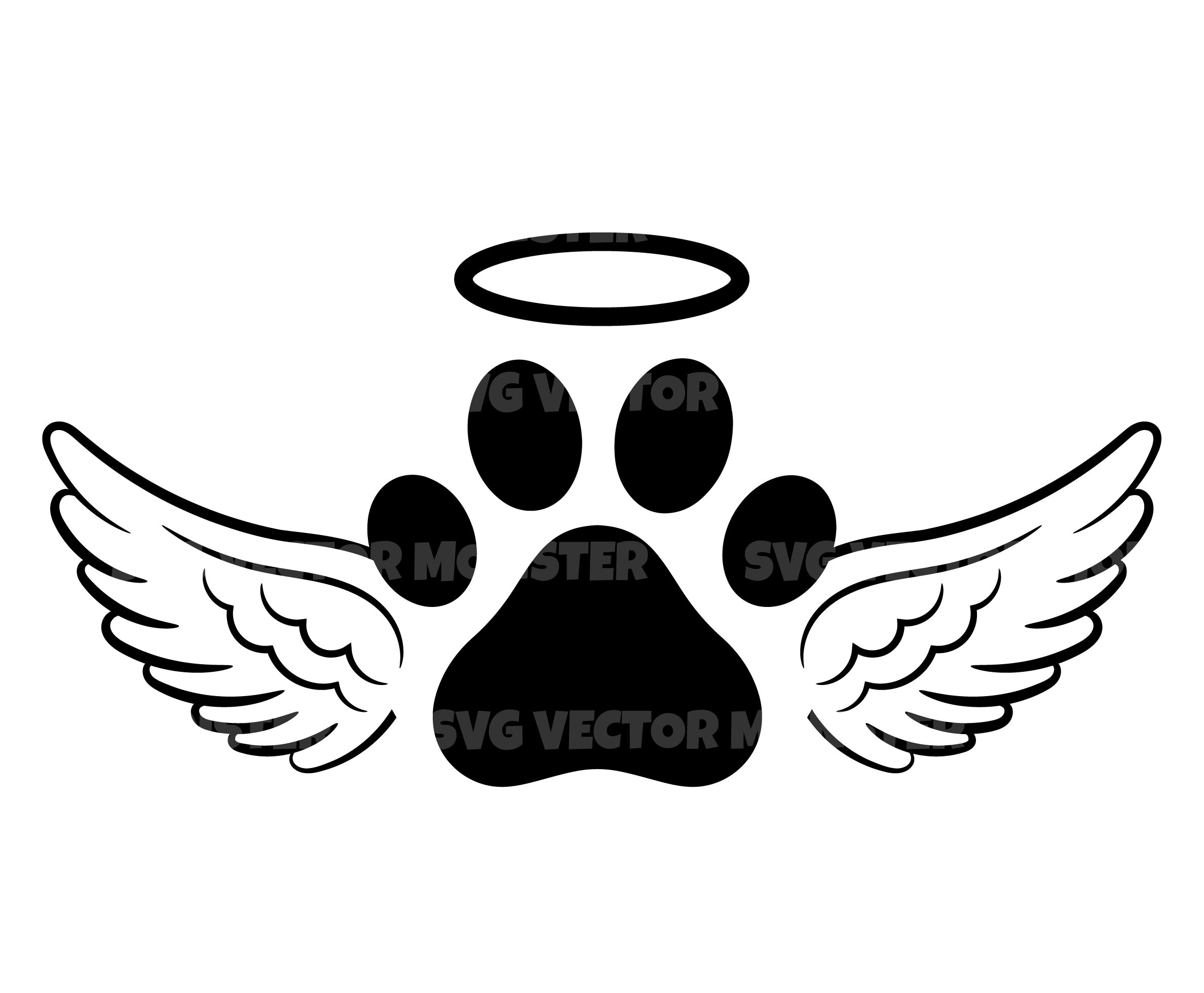 Pet Memorial Svg Pet Loss Svg Cat Memorial Svg Paw Print Etsy