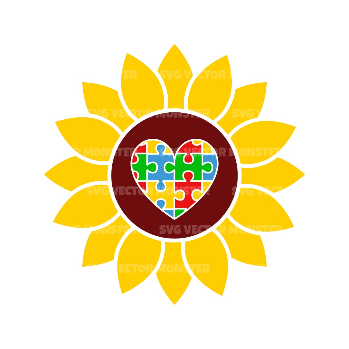 Free Free 178 Sunflower Autism Svg SVG PNG EPS DXF File