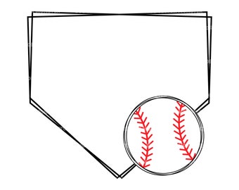 Baseball Home Plate Svg, Scribble Circle Svg, Baseball Stitch, Baseball Mom T-shirt. Vector Cut file Cricut, Silhouette, Pdf Png Dxf.