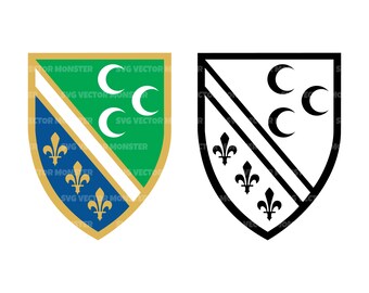 Sandzak Coat of Arms Svg Png Dxf. Vector Cut file for Cricut, Silhouette.
