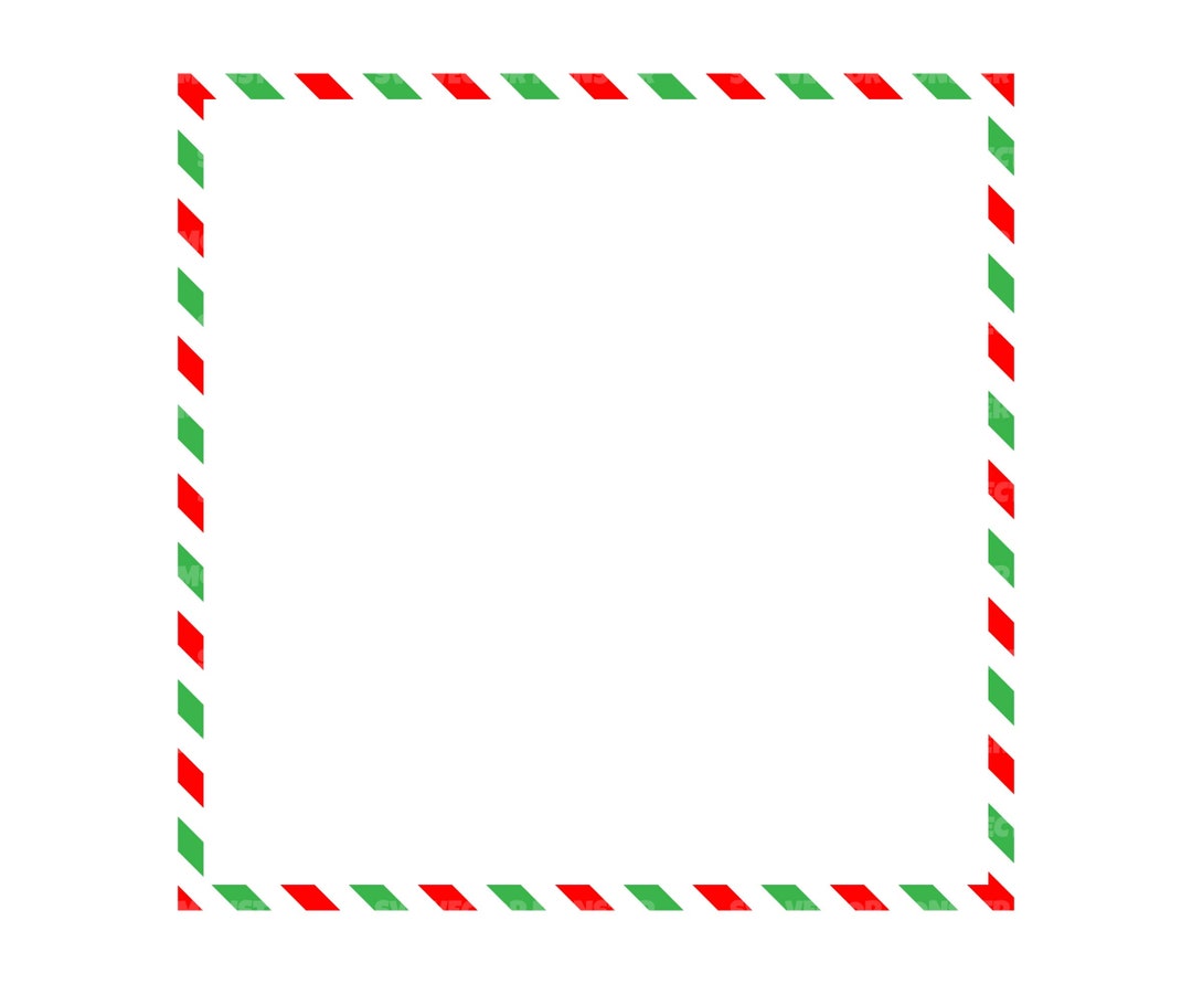 Candy Cane Border Svg, Square Candy Cane Frame Svg, Candy Cane Monogram