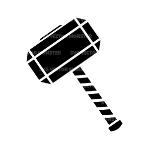Thor&#39;s Hammer Svg, Mjolnir Svg, Viking Svg. Vector Cut file for Cricut, Silhouette, Pdf Png Eps Dxf, Decal, Sticker, Vinyl, Pin