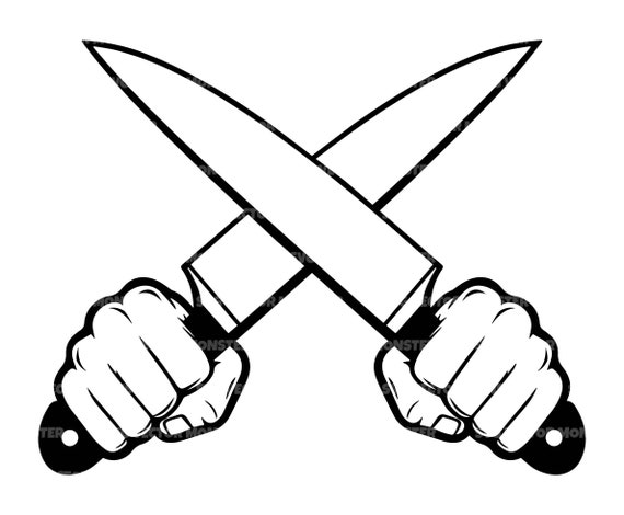 Crossed Cook Knives Svg, Kitchen Knife Svg, Chef Svg, Cutting Tool,  Cooking. Vector Cut File Cricut, Silhouette, Pdf Png Dxf, Sticker. - Etsy