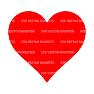 Coração Vermelho Svg. Arquivo de corte vetorial para Cricut, Silhueta, Pdf Png Eps Dxf, Decalque, Adesivo, Vinil, Pin.