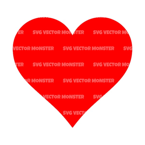 Red Heart Svg. Vector Cut file for Cricut, Silhouette, Pdf Png Eps Dxf, Decal, Sticker, Vinyl, Pin.