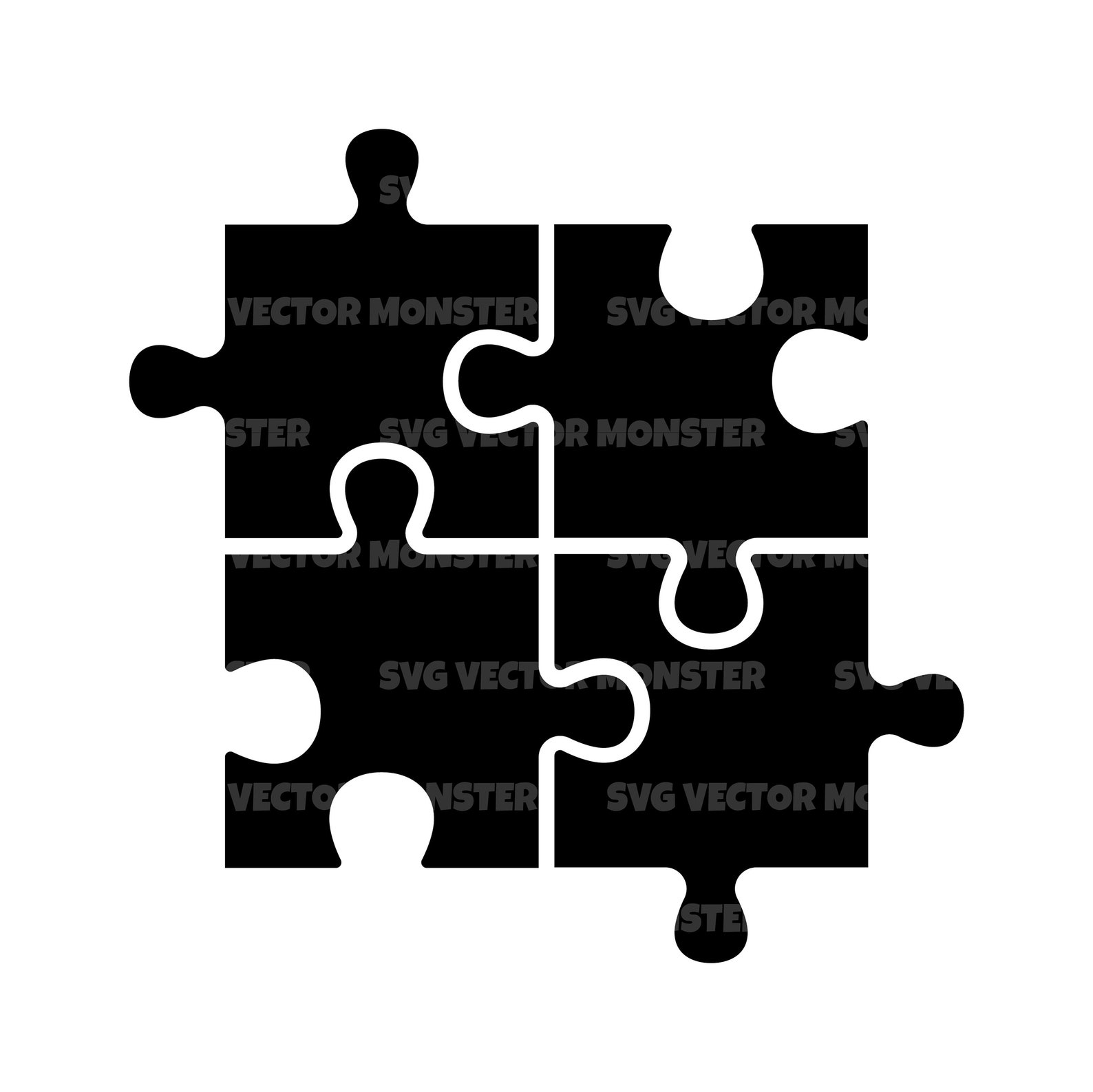 Puzzle Piece SVG Autism Puzzle Svg Vector Cut File for - Etsy