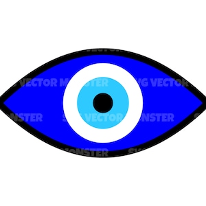 Evil Eye Svg, Oeil turc Svg, Oeil grec. Fichier de coupe vectorielle pour Cricut, Silhouette, Pdf Png Eps Dxf, Décalcomanie, Autocollant, Vinyle, Épingle