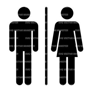 Toilet teken Svg, badkamer teken Svg, Wc teken, Toilet Svg. Vector gesneden bestand voor Cricut, silhouet, Pdf Png Eps Dxf, sticker, sticker, vinyl.