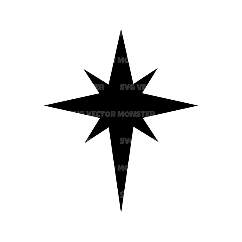 Nativity Star Svg, Christmas Star, Star of Bethlehem Vector Cut file for Cricut, Silhouette, Pdf Png Eps Dxf, Decal, Sticker, Vinyl, Pin image 1