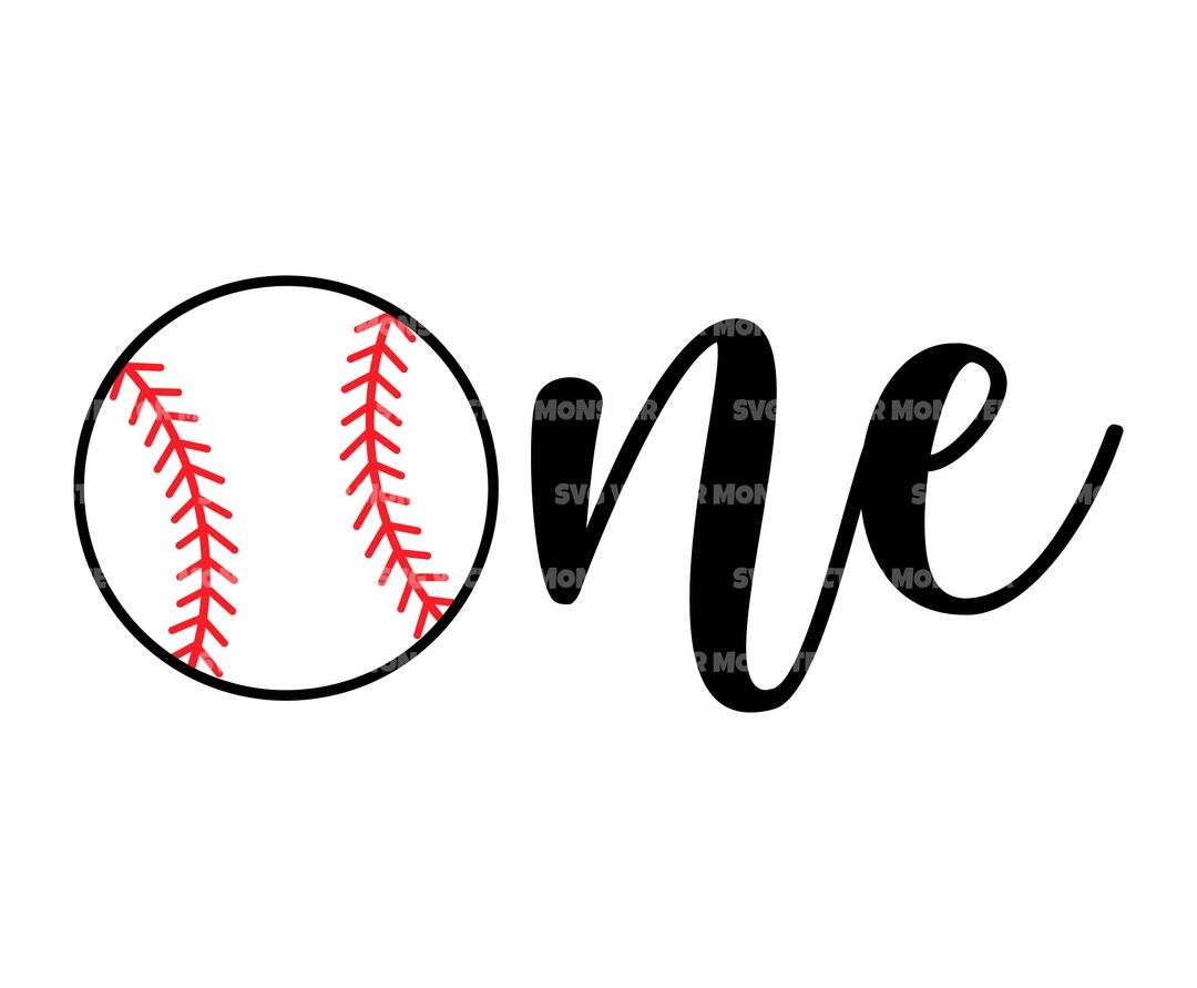 Baseball One Svg 1st Birthday Svg First Birthday Svg Etsy