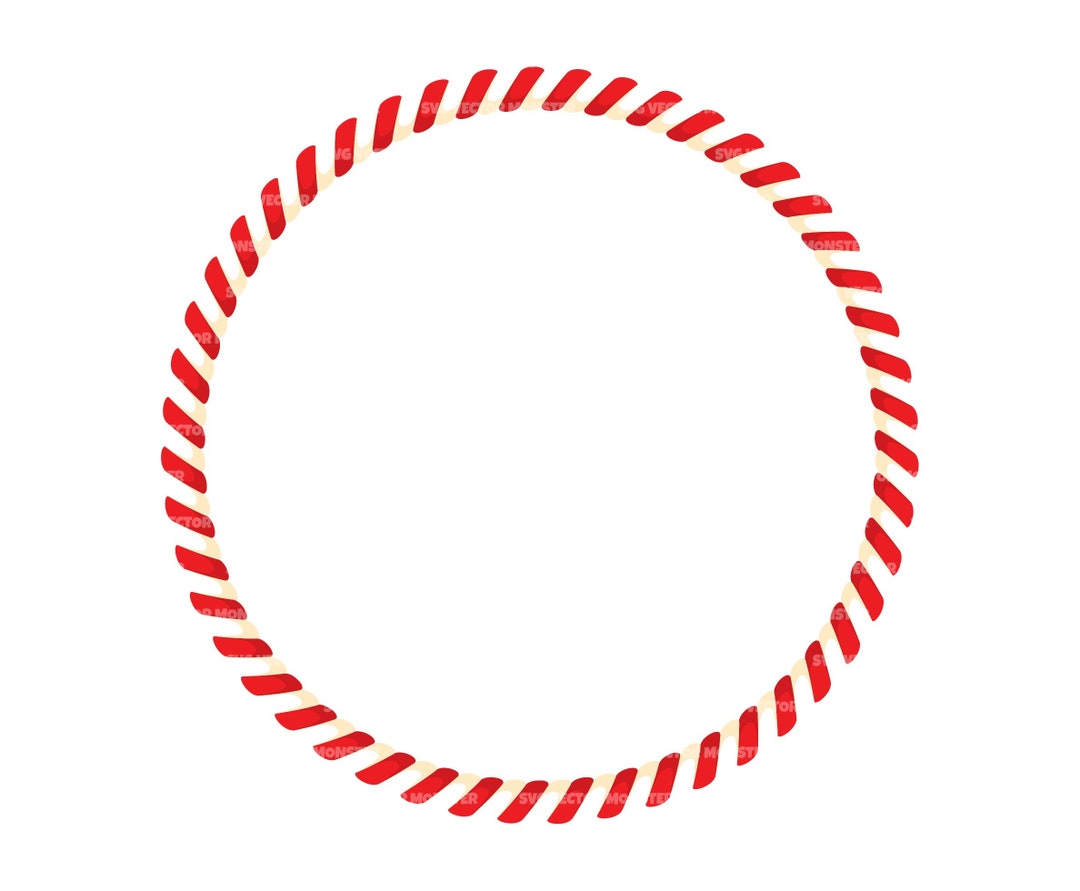 Candy Cane Border Svg, Candy Cane Frame Svg, Candy Cane Monogram, Merry