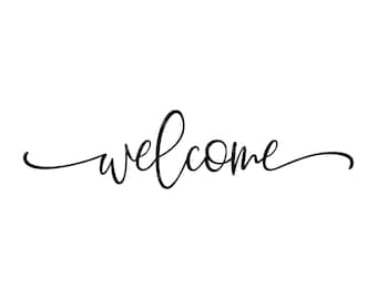Welcome Sign Svg, New Home Sign, Farmhouse Sign, Doormat Sign, Wooden Sign. Vector Cut file Cricut, Silhouette, Pdf Png Dxf, Decal, Vinyl.