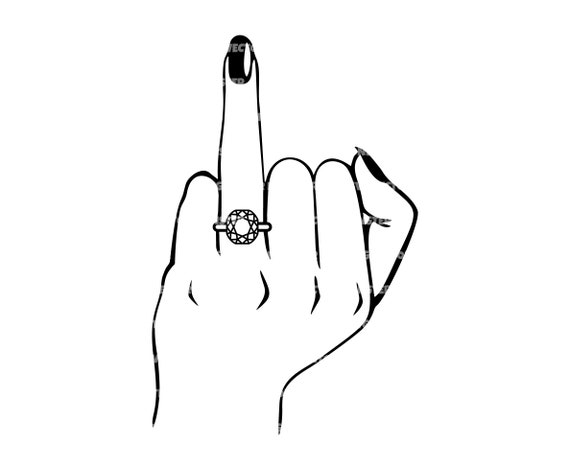 Engagement Ring Svg Wedding finger svg clipart Diamond Ring svg Bride svg Ring svg Silhouette Wedding svg