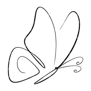Grafika liniowa motyla Svg, motyl Png, motyl monarcha Svg. Wektorowy plik do cięcia Cricut, sylwetka, Pdf Png Dxf,