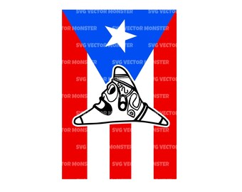 Puerto Rico Flag Taino Cemi Svg Png. Vector Cut file Cricut, Silhouette, Pdf Png Dxf.