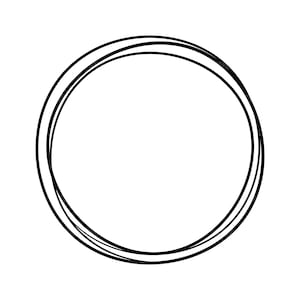 May include: A black and white circle with a double outline.