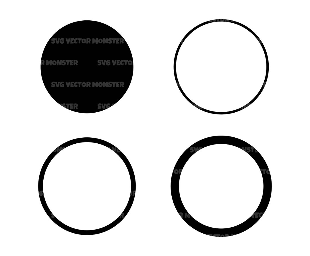 Circle Svg, Circle Outline Svg, Circle Monogram, Circle Frame, Round