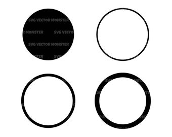 Circle Svg, Circle Outline Svg, Circle Monogram, Circle Frame, Round Frame. Vector Cut file Cricut, Silhouette, Pdf Png Eps Dxf.