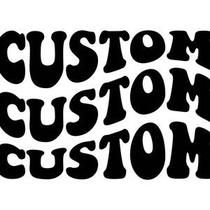 Aangepaste golvende tekst Svg, gepersonaliseerde retro golvende tekst Svg, vintage naam monogram Svg. Snijbestand Cricut, silhouet, pdf, png, eps, dxf