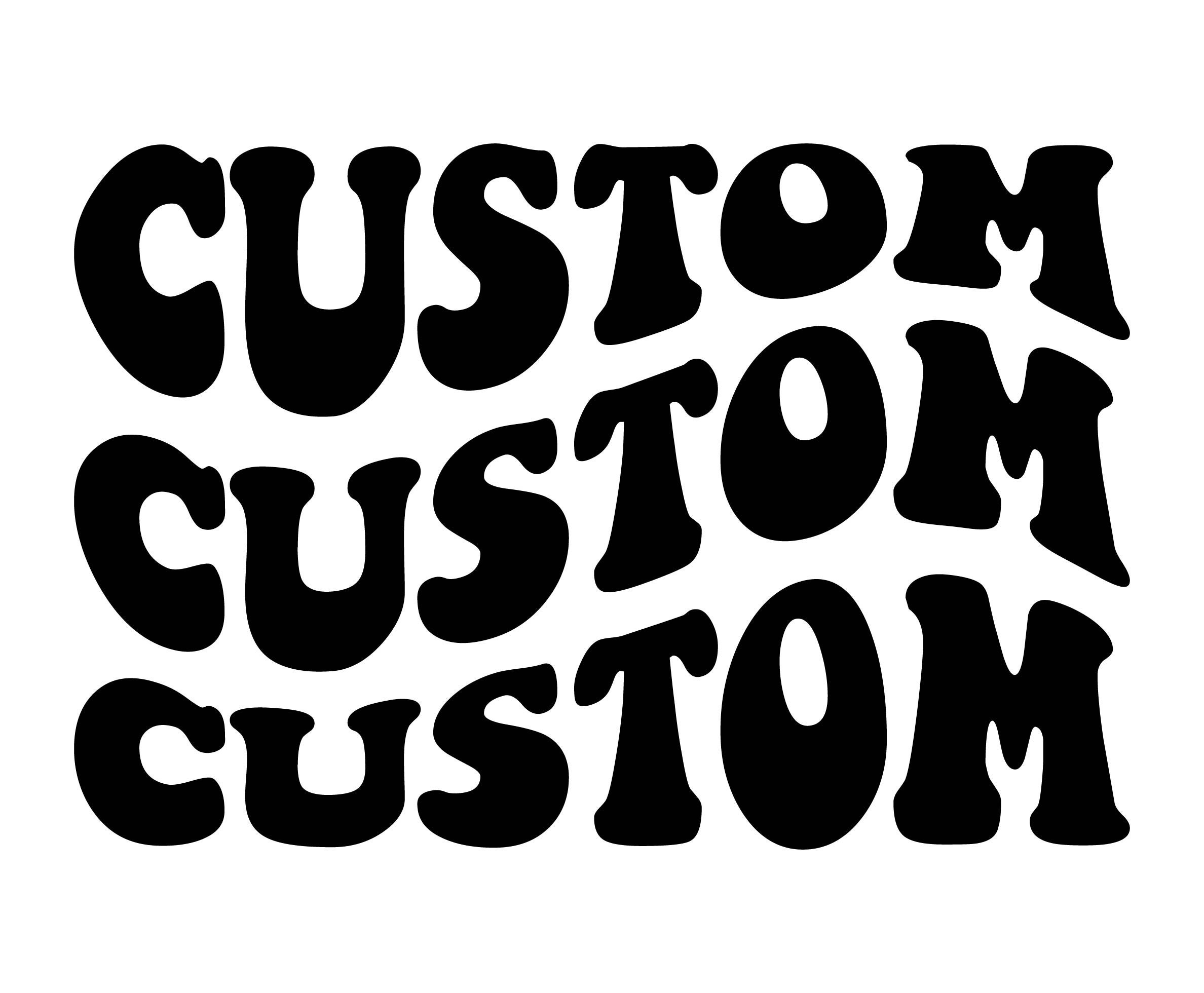 Custom Wavy Text Svg, Personalized Retro Wavy Text Svg, Vintage Name Monogram Svg. Cut File Cricut, Silhouette, Pdf Png Eps Dxf