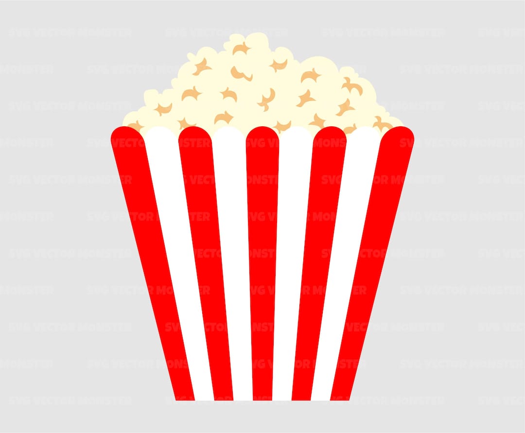 Popcorn Svg, Popcorn Bucket Svg, Popcorn Box, Cinema, Movie. Vector Cut