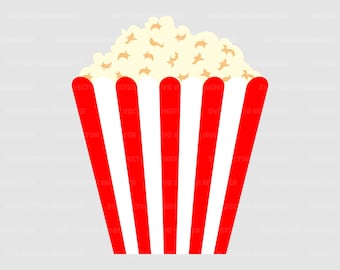 Popcorn Design. Cut Files for Cricut. Clip Art (eps, Svg, Pdf, Png