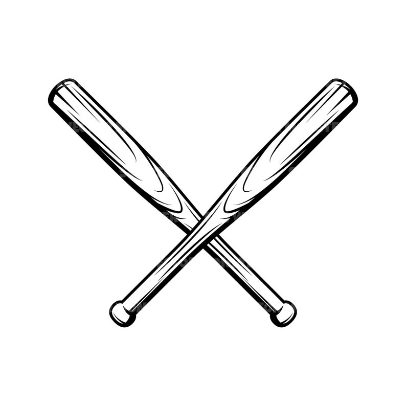 Baseball Bat Svg Softball Bat Svg Vector Cut File for Etsy