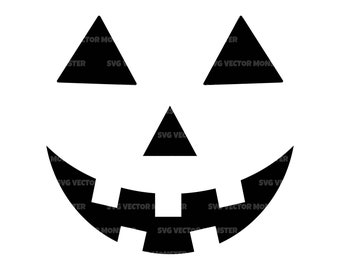 Pumpkin Face Svg, Jack O Lantern Svg, Halloween Svg. Vector Cut file for Cricut, Silhouette, Pdf Png Eps Dxf, Decal, Sticker, Vinyl, Pin