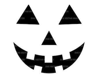 Pumpkin Face Svg, Jack O Lantern Svg, Halloween Svg. Vector Cut file for Cricut, Silhouette, Pdf Png Eps Dxf, Decal, Sticker, Vinyl, Pin