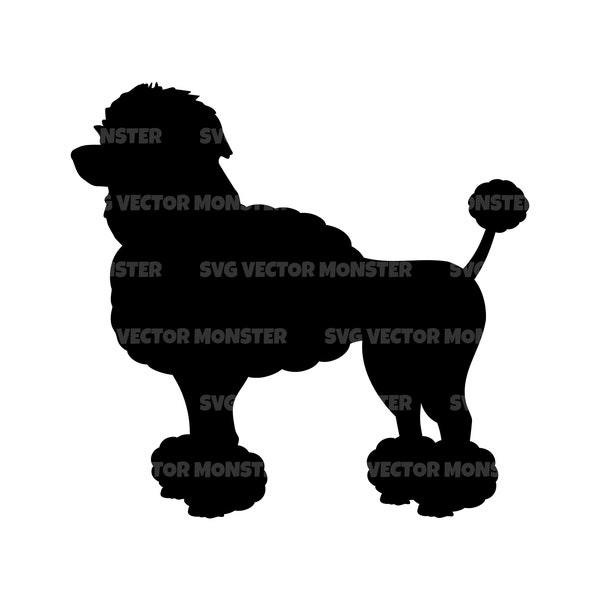 Poodle Svg. Dog Breed Svg, Vector Cut file for Cricut, Silhouette, Pdf Png Eps Dxf, Decal, Sticker, Vinyl, Pin