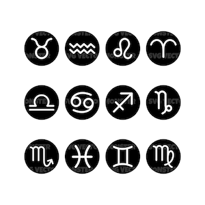Sternzeichen SVG, Horoskop, Cricut, Silhouette, Pdf Png Dxf Eps, Vektor Schablone, Vinyl, Sticker
