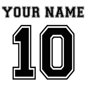 Custom Jersey Name Svg, Personalized Jersey Number Svg, Jersey Template, Jersey Back, Baseball, Softball, Football, Basketball, Svg, Png.