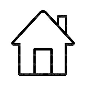 Zarys domu, ikona strony głównej Clipart Svg