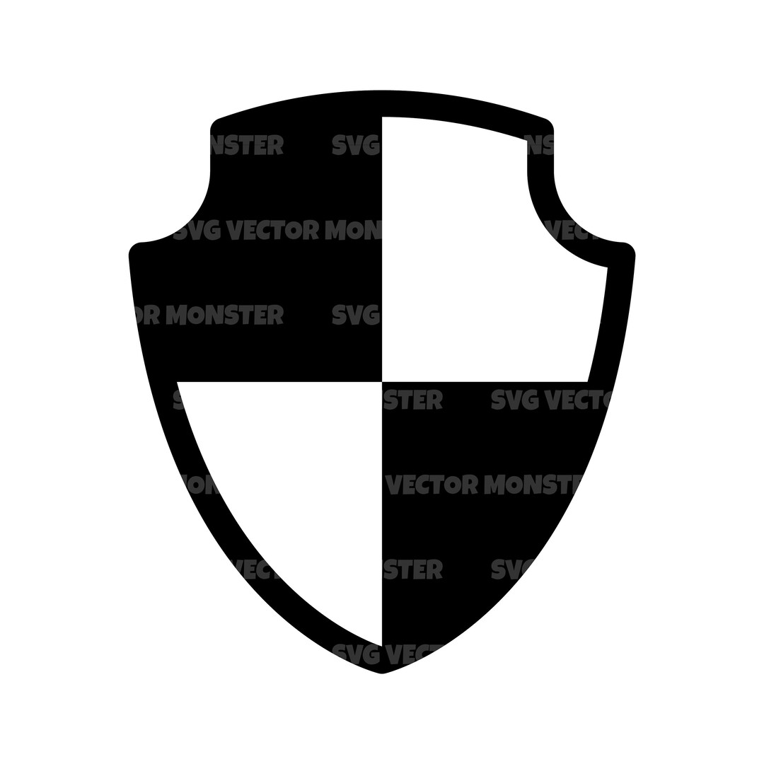 Shield Solid Vector File Shield Svg, Security Icon Vector Cut File for Cricut, Silhouette, Pdf ...