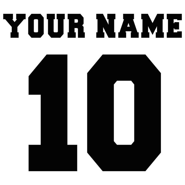 Custom Jersey Name Svg, Personalized Jersey Number Svg, Jersey Template, Jersey Back, Baseball, Softball, Football, Basketball, Svg, Png.