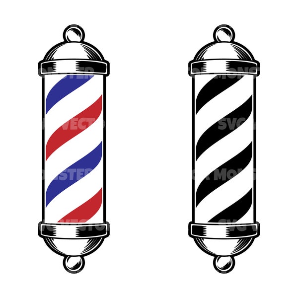 Barber Pole Svg, Barber Shop Svg. Vector Cut file for Cricut, Silhouette, Pdf Png Eps Dxf, Decal, Sticker, Vinyl, Pin