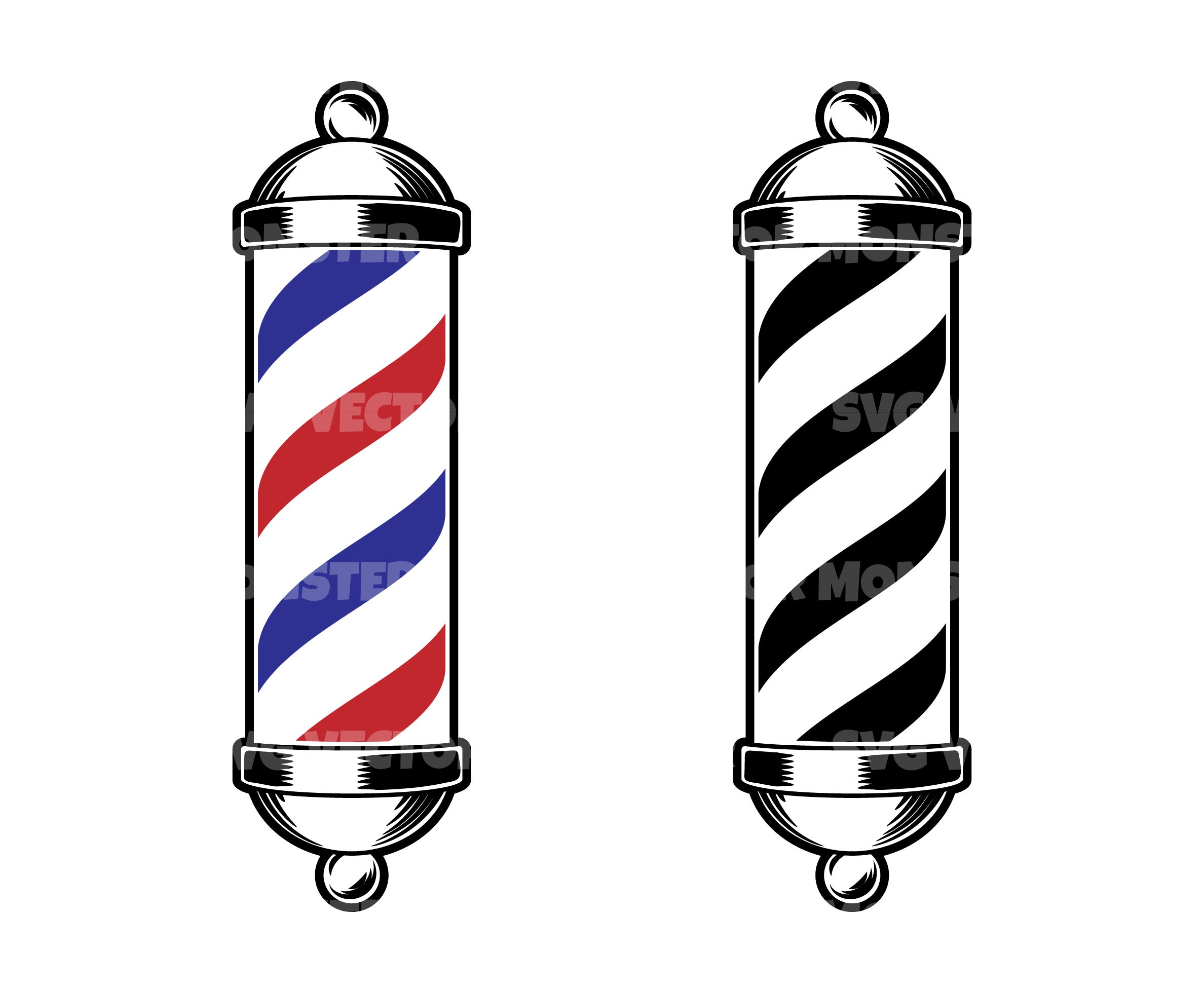 Barber Pole Svg Barber Shop Svg. Vector Cut file for Cricut | Etsy