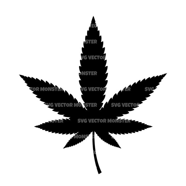 Marijuana Svg, Cannabis Svg, Pot Leaf Svg. Vector Cut file for Cricut, Silhouette, Pdf Png Eps Dxf, Decal, Sticker, Stencil, Vinyl, Pin.