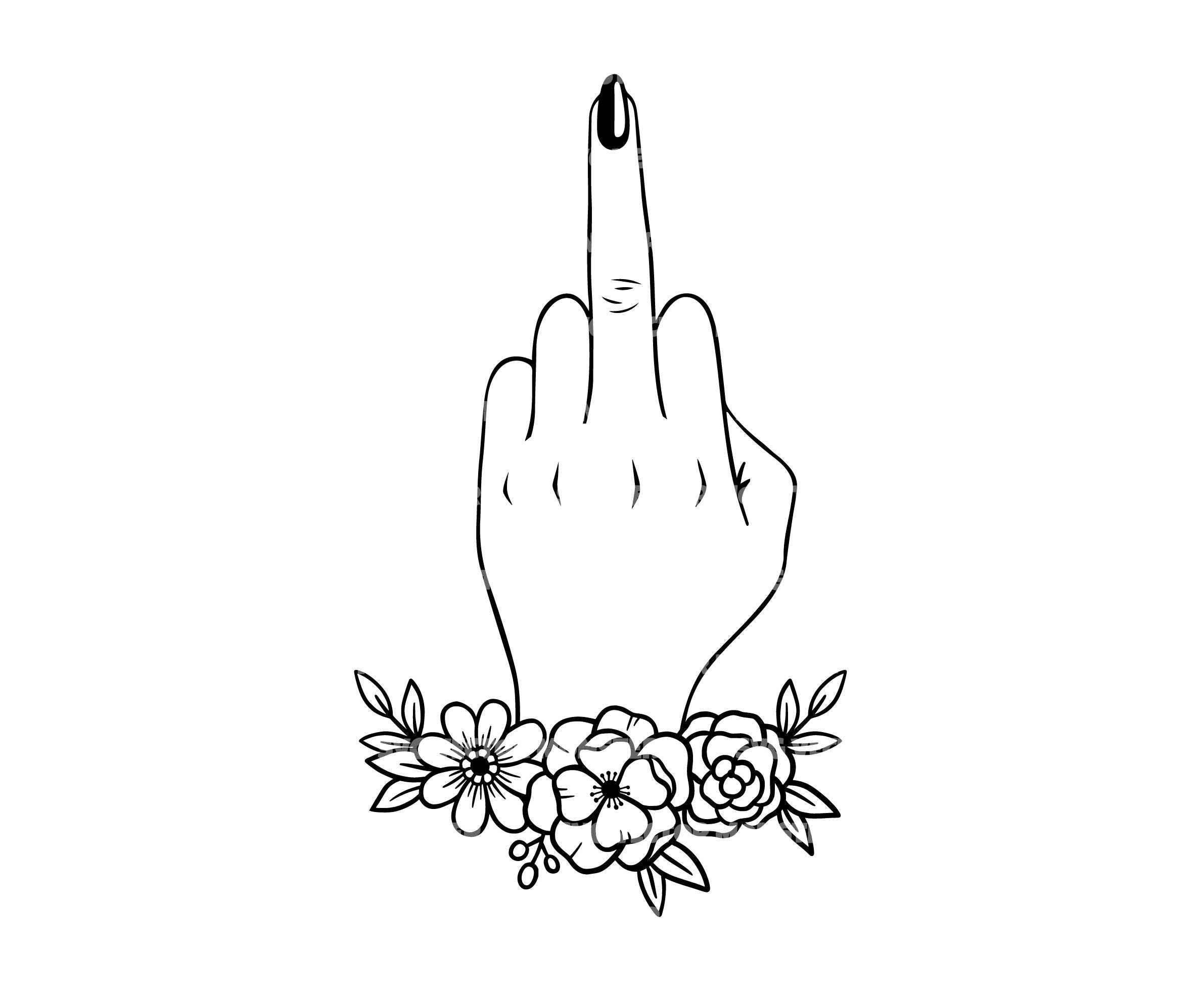 human Middle Finger, PNG, jpg, bmp Funny Download, finger png print to Cut  File, Cricut silhouette, Flipping off download, F-off, attitude