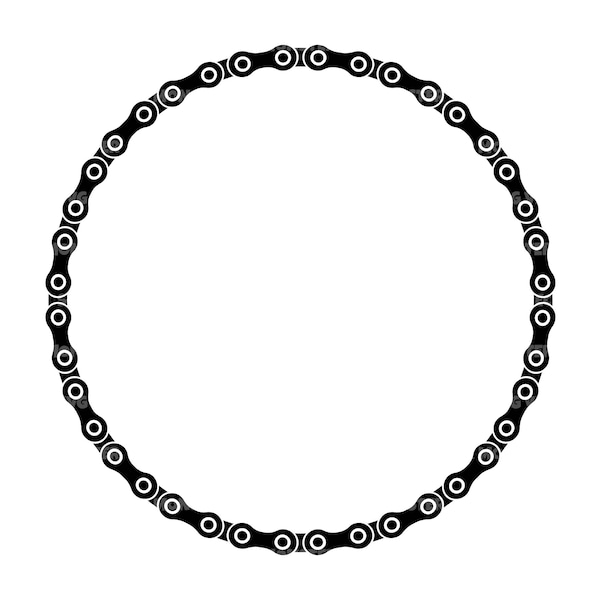 Bicycle Chain Svg, Bike Chain Svg, Cycle Chain Gear Svg. Vector Cut file Cricut, Silhouette, Pdf Png Dxf, Decal, Sticker, Stencil.