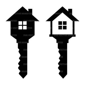 Llaves de casa svg, llaves de casa svg, nueva casa svg. Archivo de corte vectorial para Cricut, Silueta, Pdf Png Eps Dxf, Calcomanía, Pegatina, Vinilo, Pin, Plantilla.
