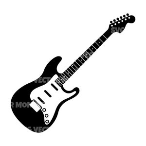 Elektrische gitaar SVG. Vector gesneden bestand voor Cricut, silhouet, Pdf Png Eps Dxf, sticker, Sticker, Vinyl, Pin