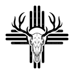 Mapa de Nuevo México Svg, Zia Sun Svg, Cráneo de ciervo Svg, Bandera de Nuevo México, Estado de Nuevo México Svg. Archivo de corte vectorial Cricut, Silueta, Pdf Png Dxf.