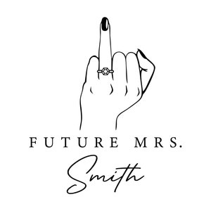 Aangepaste toekomstige mevrouw Svg, huwelijk Svg, huwelijksreis Svg, Wifey Svg. Vector gesneden bestand Cricut, silhouet, Pdf Png Eps Dxf, sticker, Sticker, Vinyl.