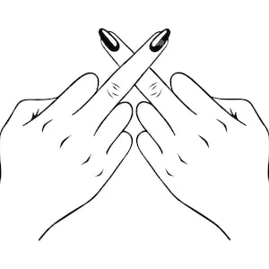 Gekreuzte Frau Mittelfinger svg, Hand Zeichen svg, Girl Power svg. Vektor Cut Datei Cricut, Silhouette, Pdf Png Eps Dxf, Aufkleber, Aufkleber, Pin.