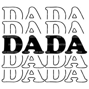 Empilhado Dada Svg, Camiseta Retro Pai, Dad life Svg, Daddy Svg. Arquivo de corte vetorial Cricut, Silhueta, Pdf Png Eps Dxf, Decalque, Adesivo, Vinil.