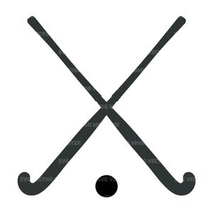 Crossed Field Hockey Sticks Svg, Field Hockey Png. Vector Cut file Cricut, Silhouette, Pdf Png Dxf.