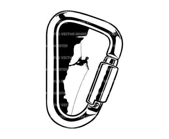 Carabiner Svg, Rock Climbing Svg, Keychain Svg, Climber Svg